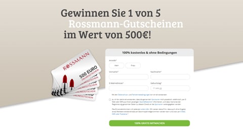 Rossmann Gewinnspiel